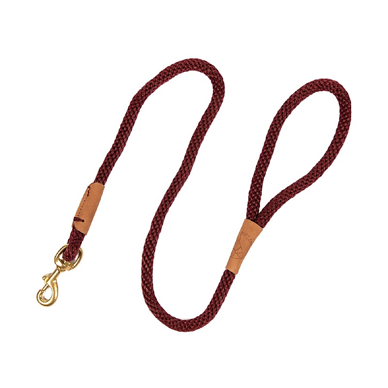 Ruff and Tumble Clip Dog Leads Burgundy