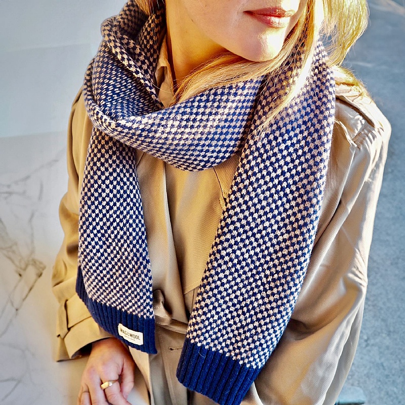 Wag & Wool Navy Scarf