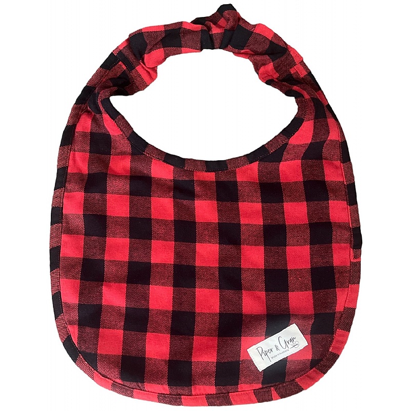 Piper & Gran Red Tartan Dog Drool Bib