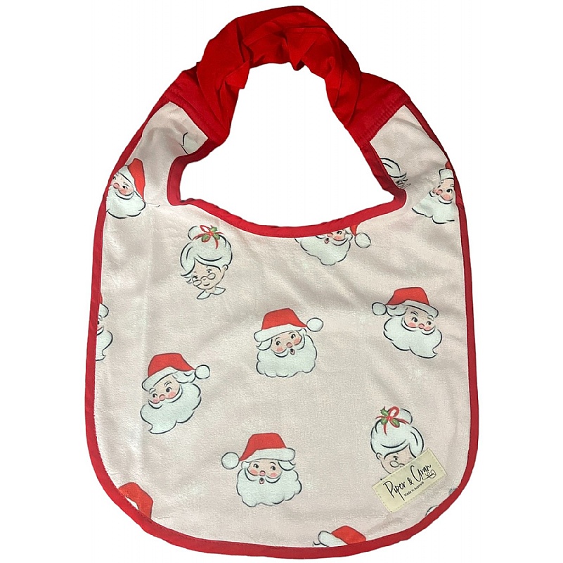 Piper & Gran Mr & Mrs Claus Christmas Dog Drool Bib Pink