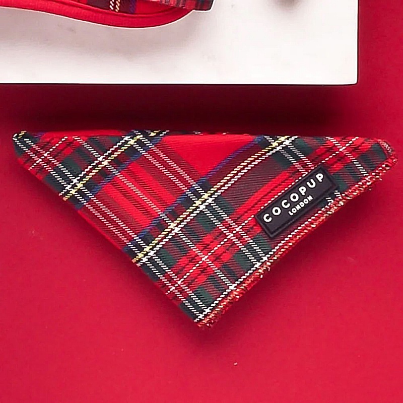 Cocopup London Red Tartan Dog Bandana