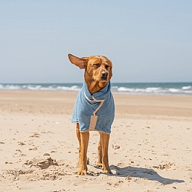 Ruff and Tumble Classic Dog Drying Coat Sandringham Blue