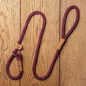 Ruff and Tumble Slip Dog Leads Burgundy