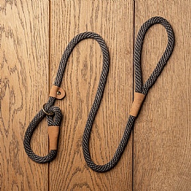 Ruff and Tumble Slip Dog Leads Charcoal