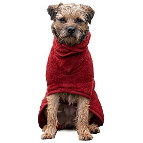 Ruff and Tumble Classic Dog Drying Coats for Short Legged Breeds Rosehip