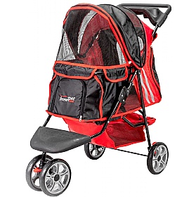 All Terrain Dog Prams - Black and Red