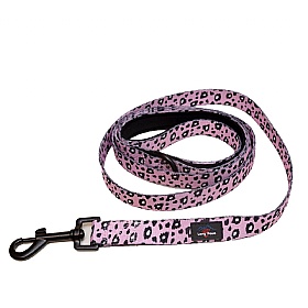 Funk the Dog Lead Pink Leopard Print