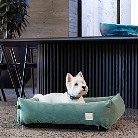 Corduroy Bolster Dog Bed Myrtle Green