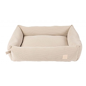 Medium Corduroy Bolster Dog Bed Sandstone