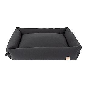 Large Cotton Bolster Dog Bed Slate Grey