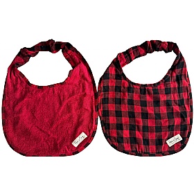 Piper & Gran Red Tartan Dog Drool Bib