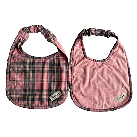 Piper & Gran Pink Plaid Dog Drool Bib