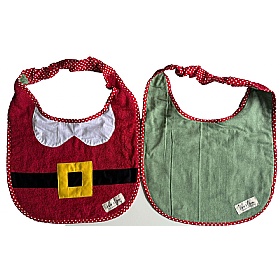 Piper & Gran Santa Christmas Dog Drool Bib