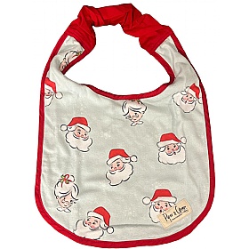 Piper & Gran Mr & Mrs Claus Christmas Dog Drool Bib Teal