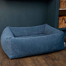 Ruff and Tumble Burnham Bolster Towelling Dog Bed Cover Denim