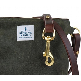 Peppercombe Wax Cotton Dog Walking Bag Detail