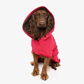 Ruff and Tumble Dog Drying Coats Raspberry and Dark Chocolate