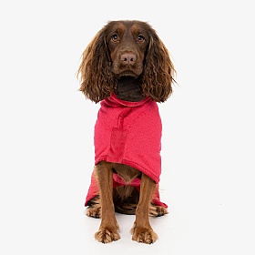 Ruff and Tumble Dog Drying Coats Raspberry and Dark Chocolate