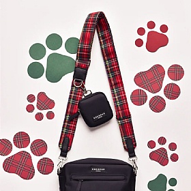 Cocopup London Red Tartan Dog Walking Bag