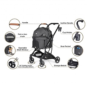 Beberoad T3 3-in-1 Small Dog Pram Features