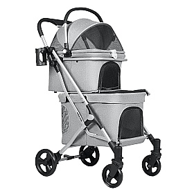 Beberoad T1 Double Decker Dog Pram Grey