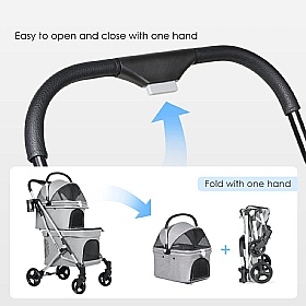 Beberoad T1 Double Decker Dog Pram Features